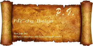 Péchy Ibolya névjegykártya