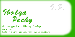 ibolya pechy business card